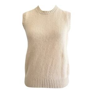 Loro Piana Cashmere Sweater Vest Tank Top Beige Camel 42 US M/L